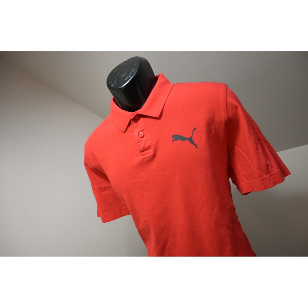 Puma Golf Polo Shirt Mens Large Red Short Sleeve Casual Sportswear Excellent